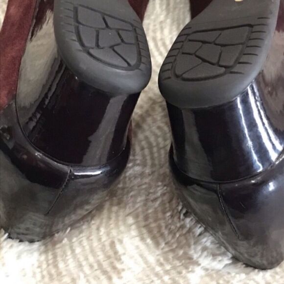 SOFTSPOTS Suede Ballet Flats Burgundy 7.5W NWOT - Picture 4 of 6